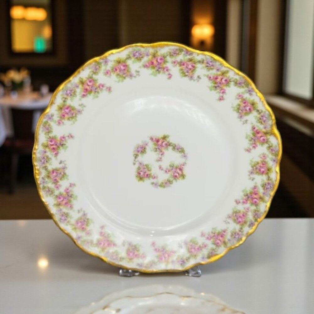 Antique Vintage Elite Works Limoges Salad Plate 1920's Floral